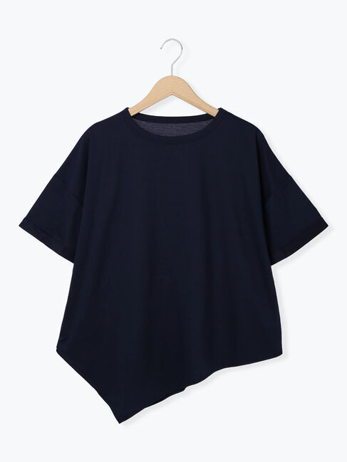 Samansa Mos2「アシンメトリーリンガーTシャツ」|Tシャツ・カットソー|
