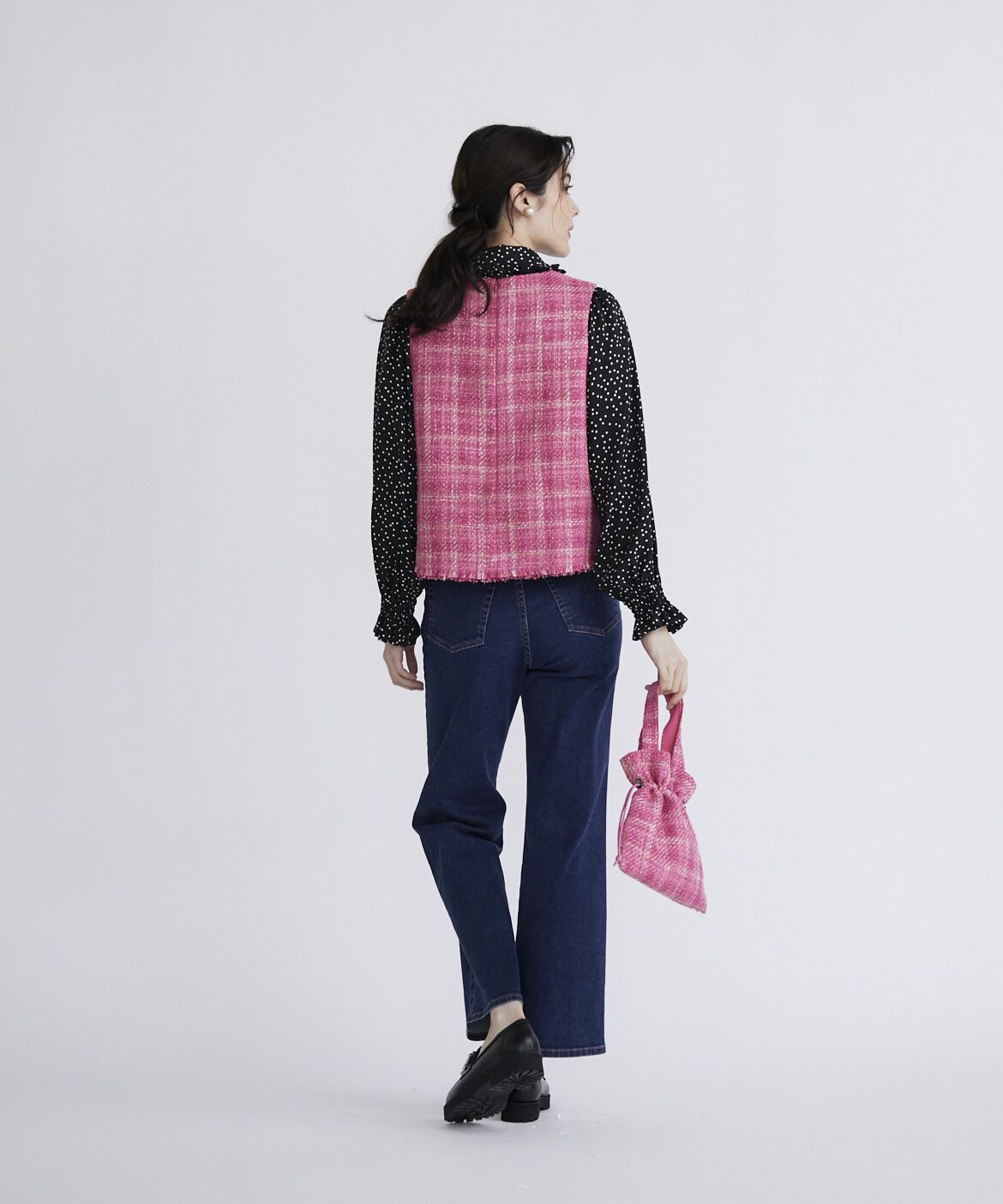Maglie le cassetto「《Maglie Jeans》ハイウエストセミワイドジーンズ」|デニム|