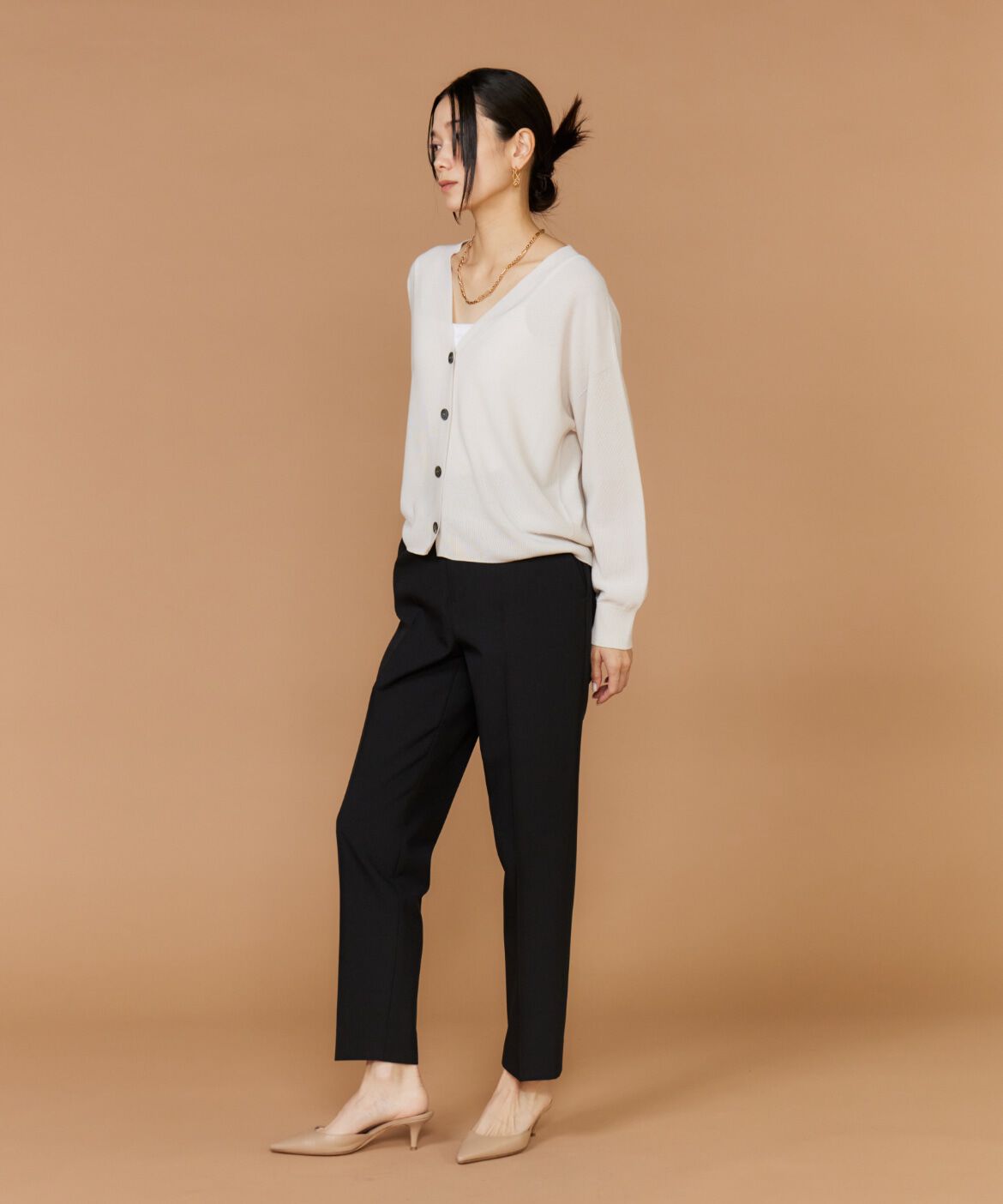 INED「《大きいサイズ》美脚テーパードパンツ」|その他|