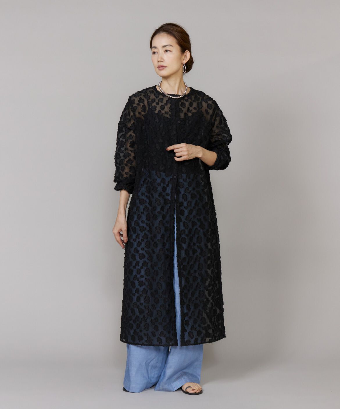Le Souk「《大きいサイズ》カットジャカードワンピース」|ワンピース|