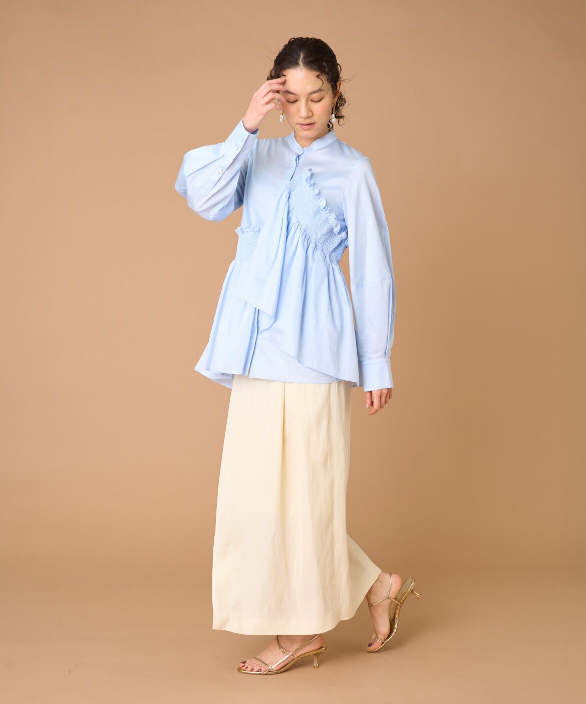 la veille by SUPERIOR CLOSET「シャーリングブラウス　」|シャツ・ブラウス|