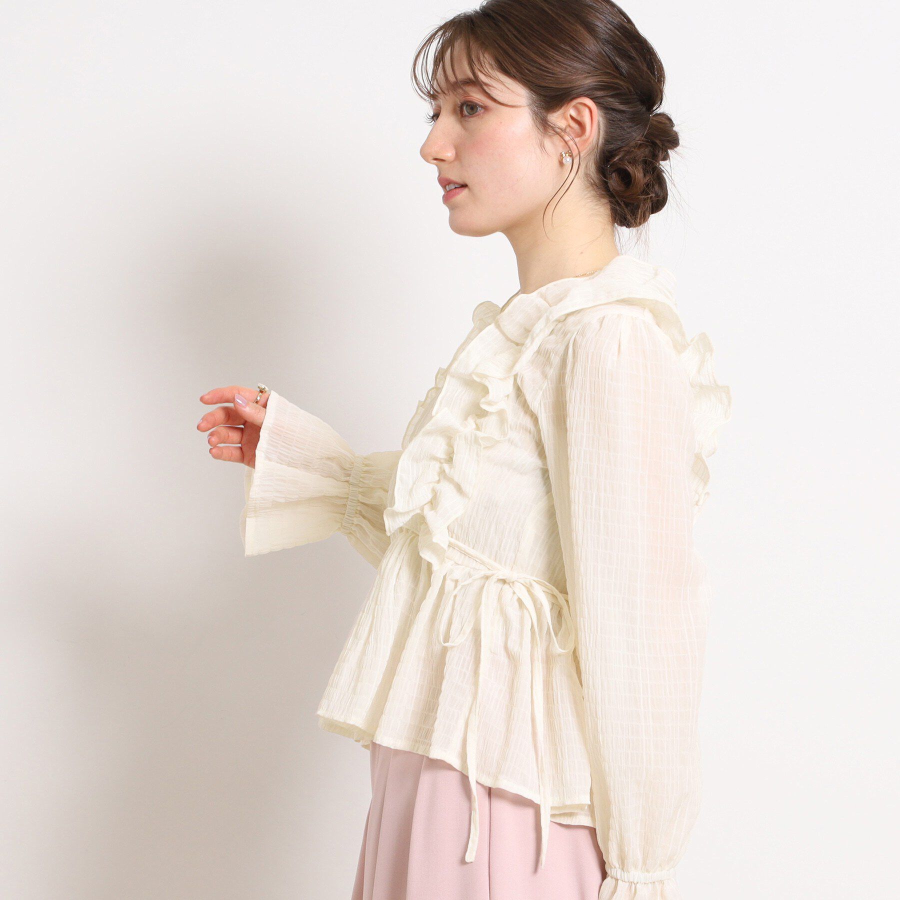 Couture broach「シアーシャーリングブラウス」|シャツ・ブラウス|