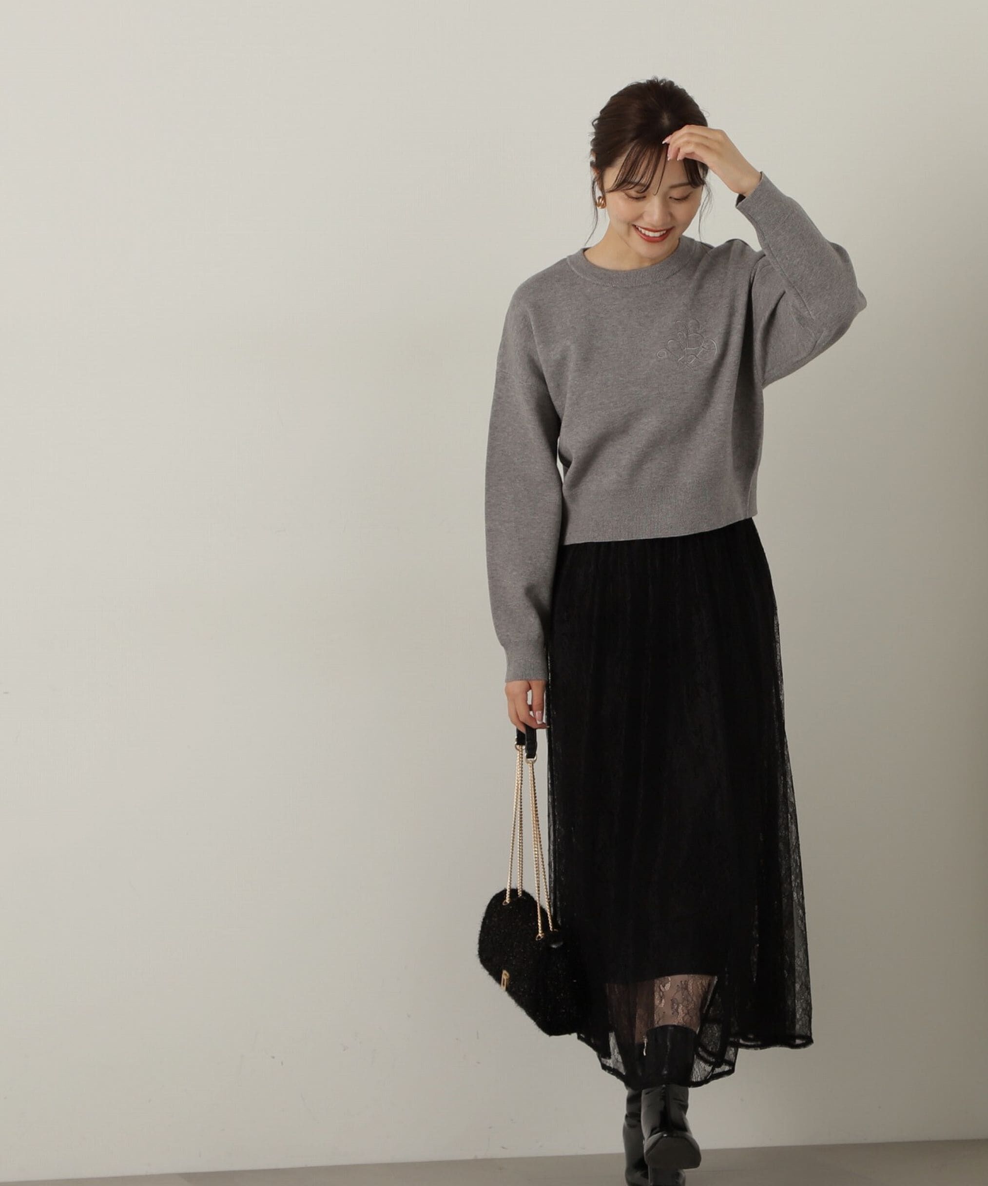 PROPORTION BODY DRESSING「ギャザーレーススカート　24AW」|スカート|