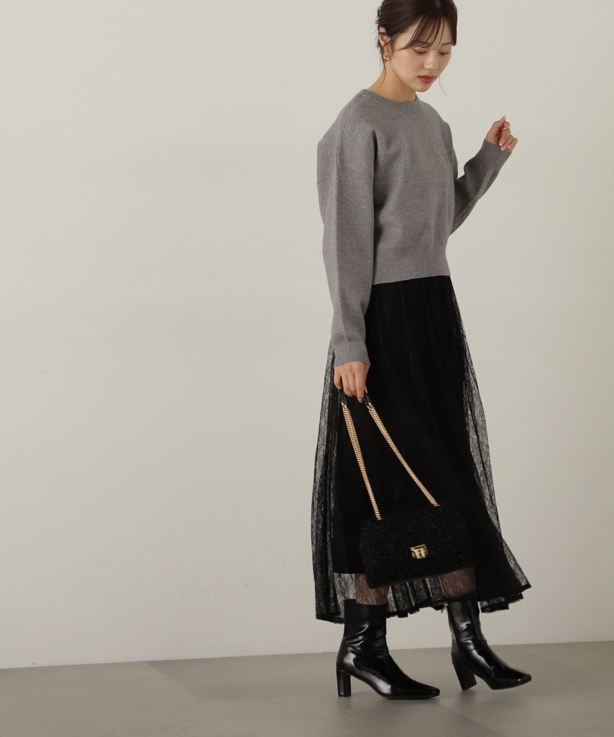 PROPORTION BODY DRESSING「ギャザーレーススカート　24AW」|スカート|