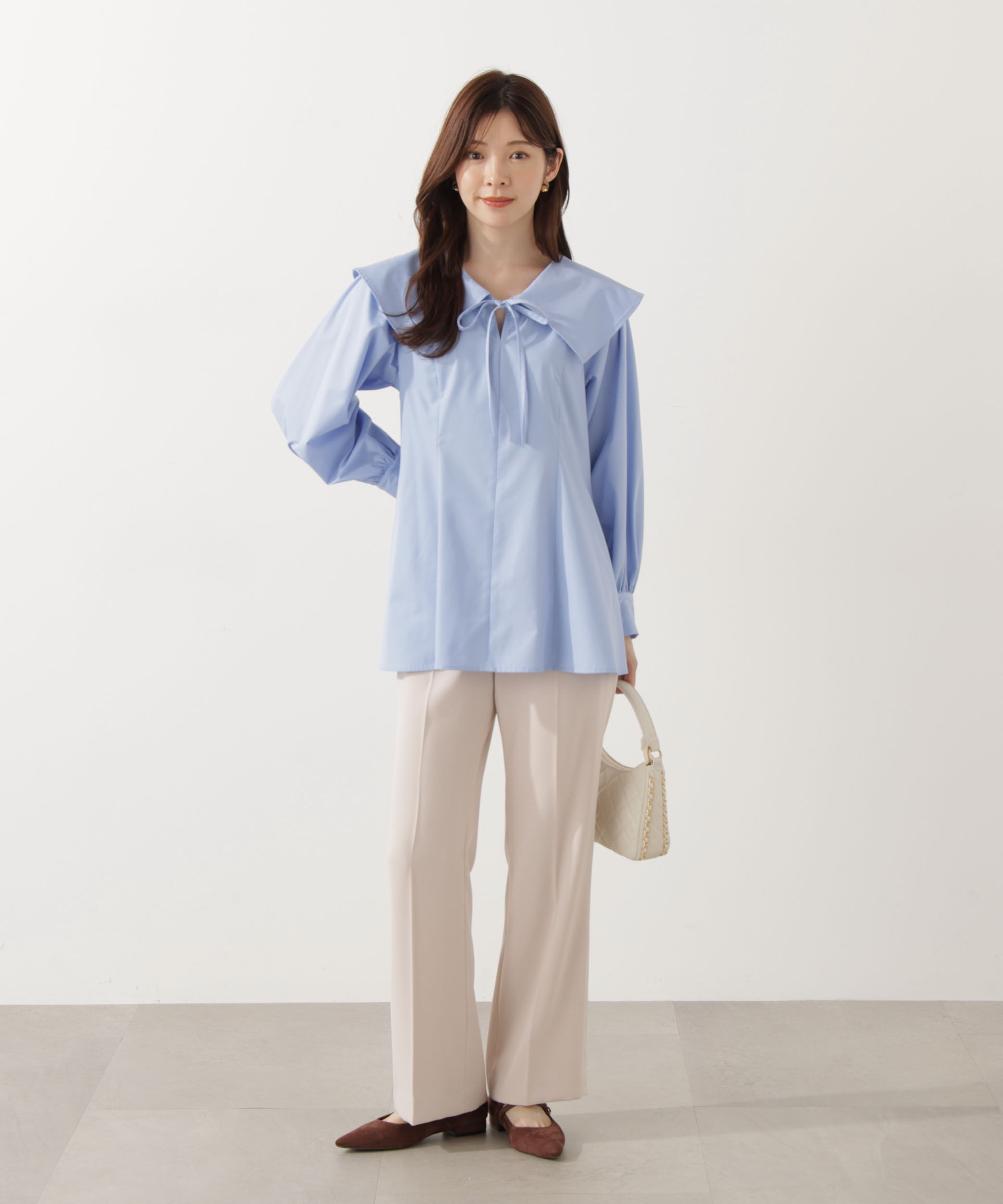 PROPORTION BODY DRESSING「ビッグカラーブラウス」|シャツ・ブラウス|