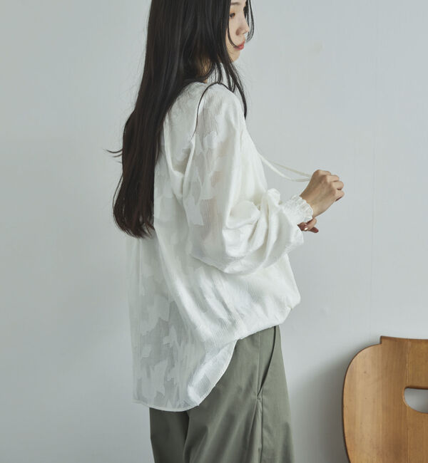 Doux archives「２ＷＡＹジャガードシャーリングブラウス」|シャツ・ブラウス|
