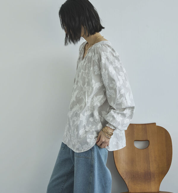 Doux archives「２ＷＡＹジャガードシャーリングブラウス」|シャツ・ブラウス|