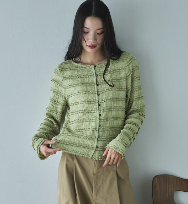 Doux archives「２ＷＡＹフリルカットソーカーディガン」|Tシャツ・カットソー|PISTACHIO