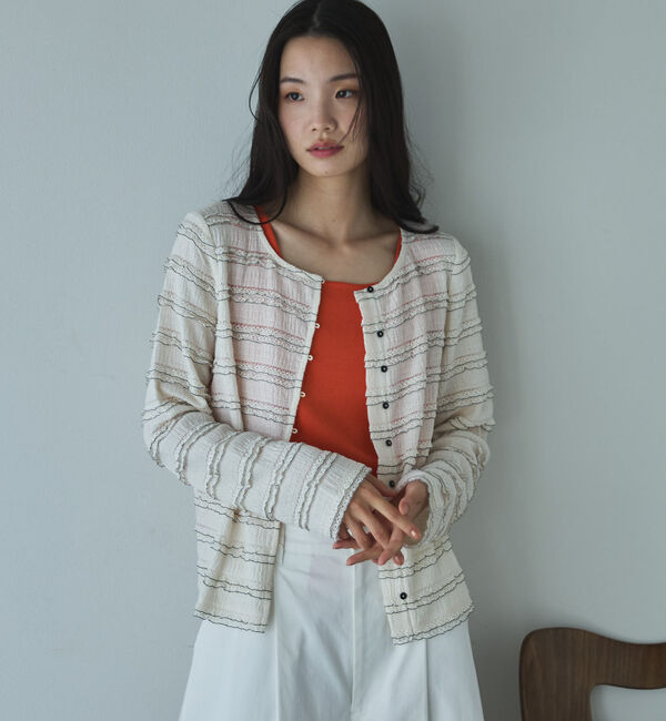 Doux archives「２ＷＡＹフリルカットソーカーディガン」|Tシャツ・カットソー|