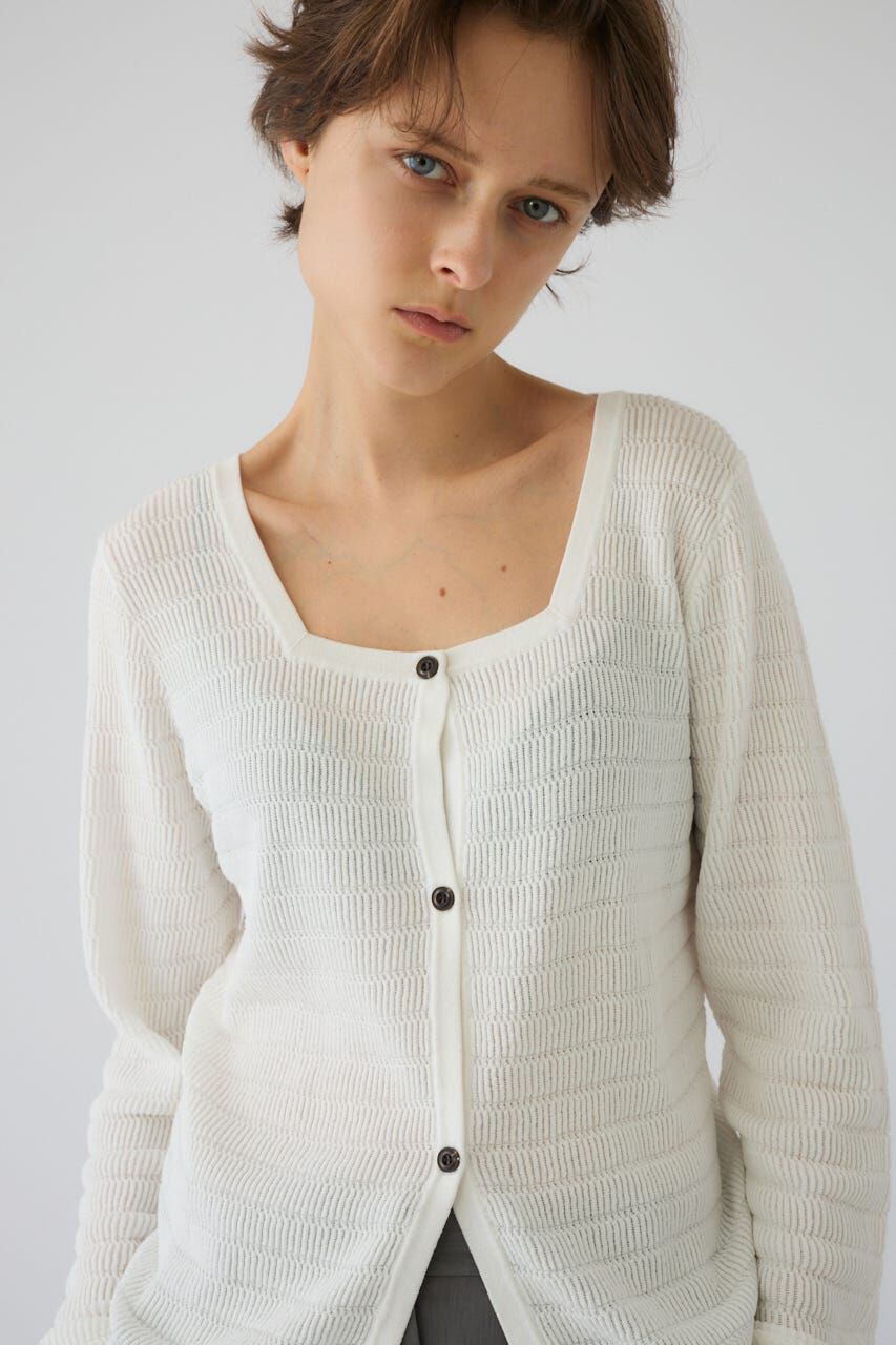 RIM.ARK 「Tuck rib knit CD」|カーディガン|