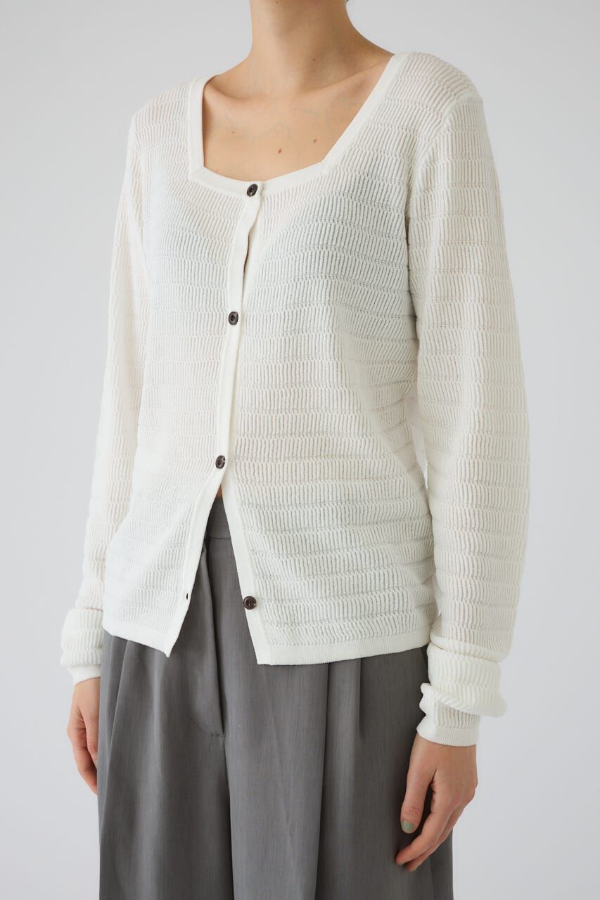 RIM.ARK 「Tuck rib knit CD」|カーディガン|