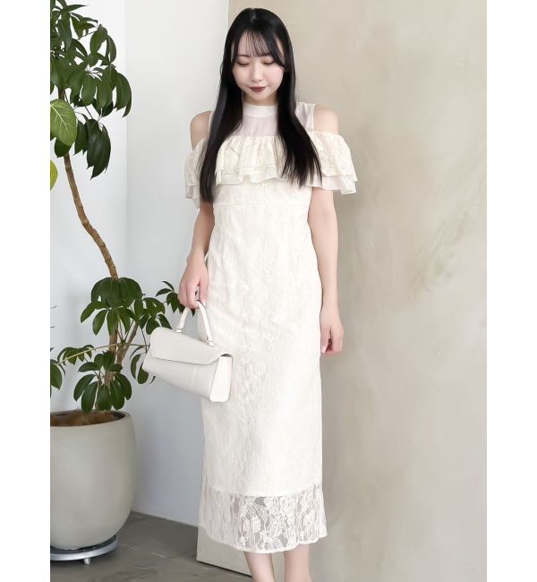 dazzlin「【藤井サチコラボ】オフショルレースドレス」|ドレス|