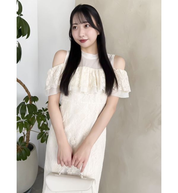 dazzlin「【藤井サチコラボ】オフショルレースドレス」|ドレス|