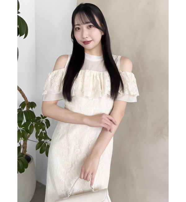 dazzlin「【藤井サチコラボ】オフショルレースドレス」|ドレス|