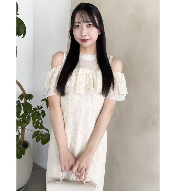 dazzlin「【藤井サチコラボ】オフショルレースドレス」|ドレス|