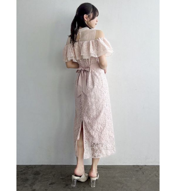 dazzlin「【藤井サチコラボ】オフショルレースドレス」|ドレス|