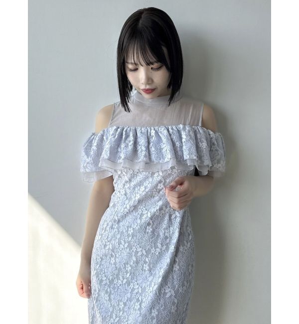 dazzlin「【藤井サチコラボ】オフショルレースドレス」|ドレス|