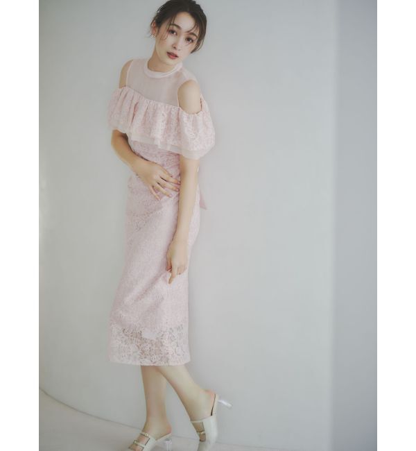 dazzlin「【藤井サチコラボ】オフショルレースドレス」|ドレス|