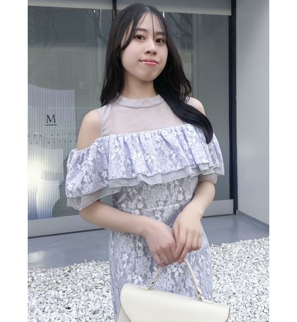 dazzlin「【藤井サチコラボ】オフショルレースドレス」|ドレス|