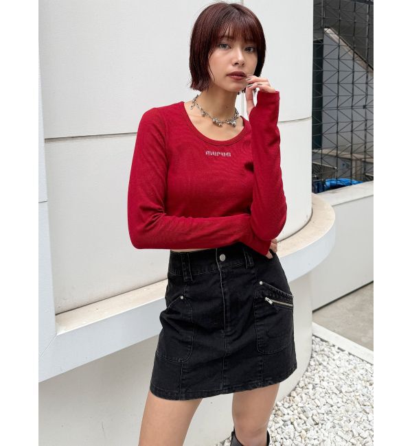 MURUA「HOTFIXロゴテレコトップス」|Tシャツ・カットソー|