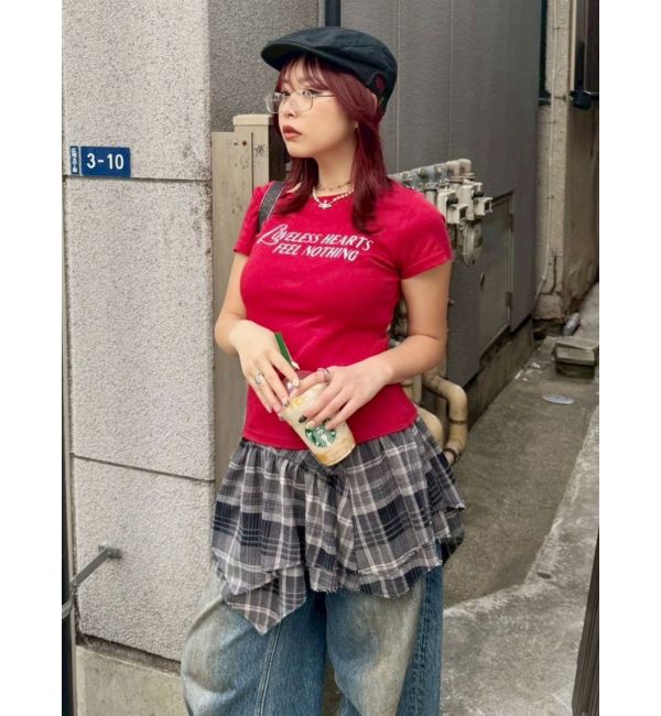 EVRIS「タイトグラフィックTシャツ」|Tシャツ・カットソー|
