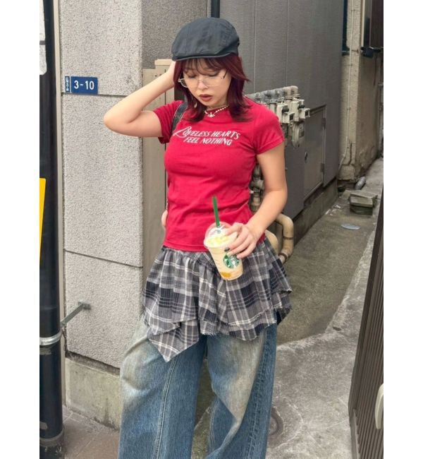 EVRIS「タイトグラフィックTシャツ」|Tシャツ・カットソー|