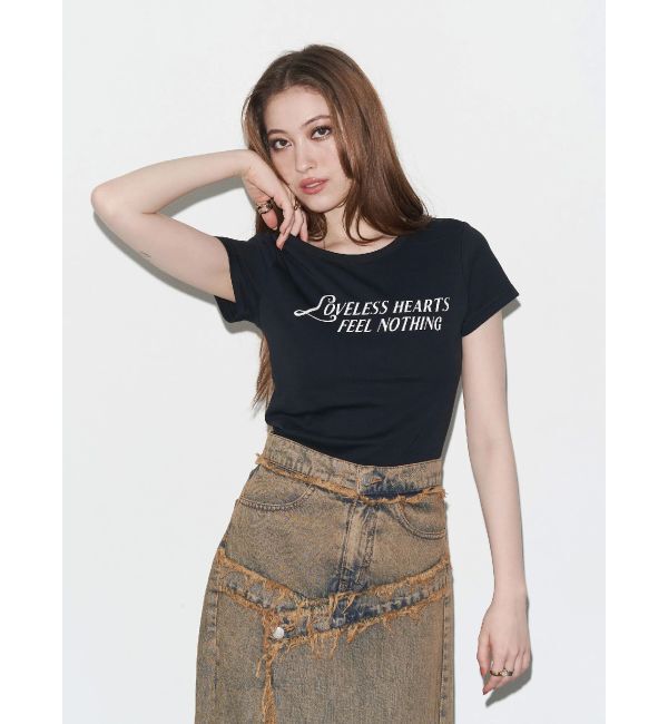 EVRIS「タイトグラフィックTシャツ」|Tシャツ・カットソー|