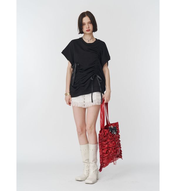 jouetie「シャーリングリボンルーズプルオーバー」|Tシャツ・カットソー|