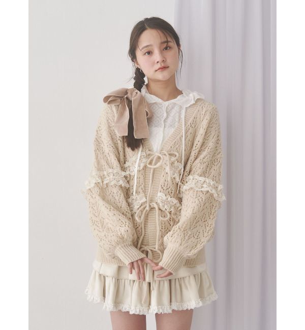 merry jenny「フードレースtops」|Tシャツ・カットソー|