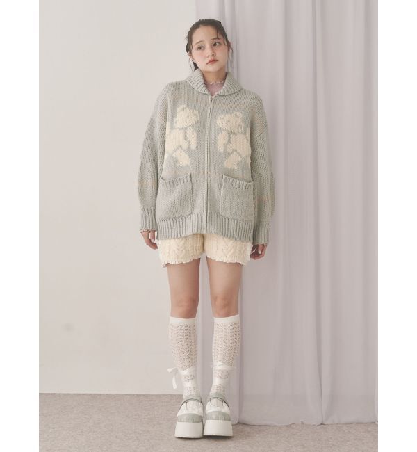 merry jenny「bear cowichan knit」|カーディガン|