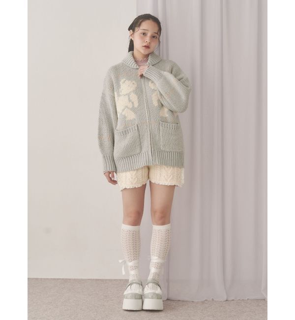 merry jenny「bear cowichan knit」|カーディガン|