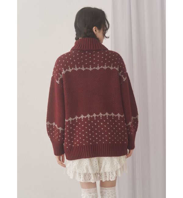 merry jenny「bear cowichan knit」|カーディガン|