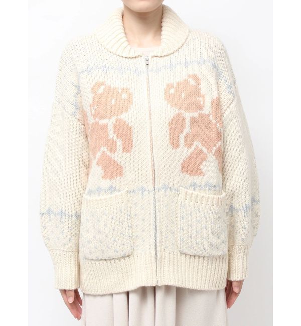 merry jenny「bear cowichan knit」|カーディガン|