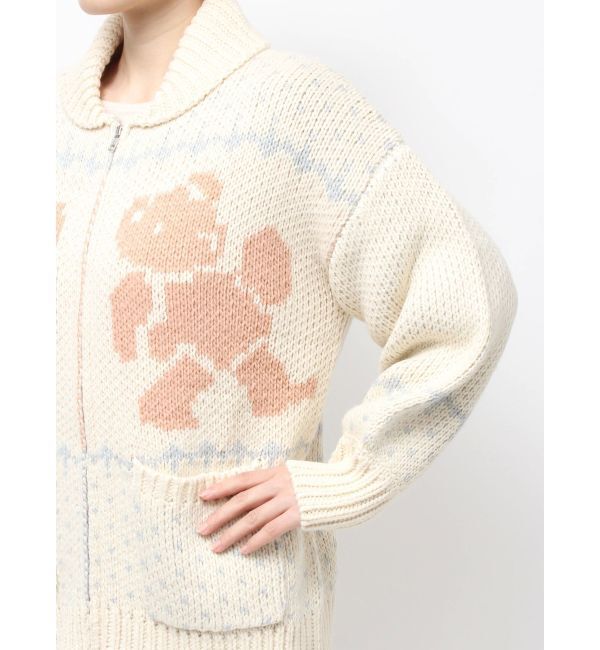 merry jenny「bear cowichan knit」|カーディガン|