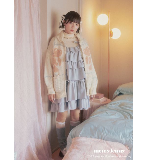 merry jenny「bear cowichan knit」|カーディガン|