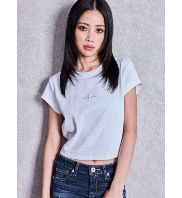 GYDA「Calvin Klein MONOLOGO BABY RIB TEE」|Tシャツ・カットソー|