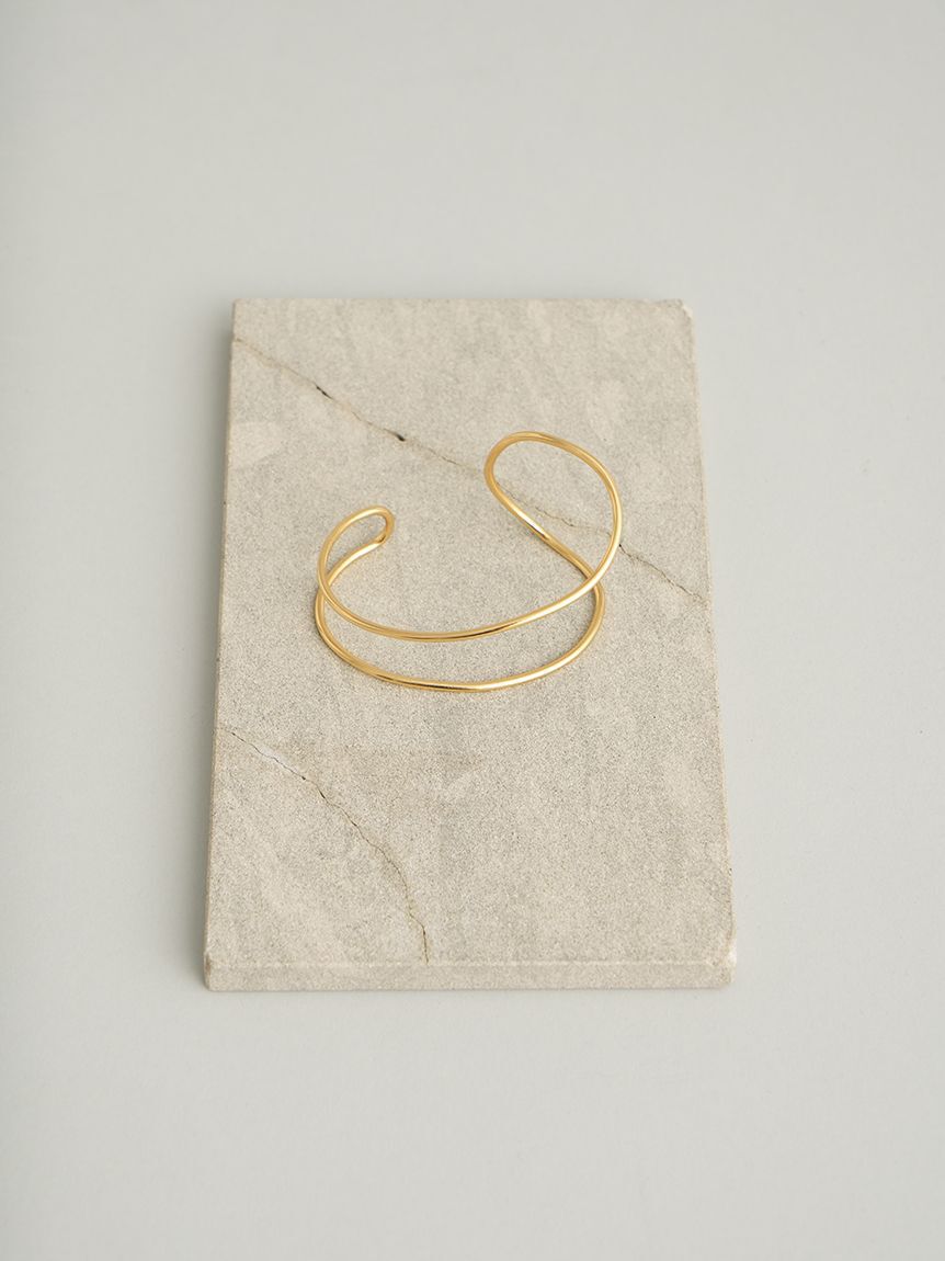 Mila Owen「【EVERYDAY PROOF JEWELRY 】ラインバングル」|ブレスレット・バングル|GLD