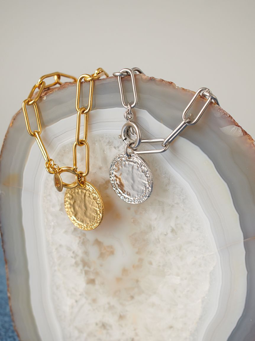 Mila Owen「【EVERYDAY PROOF JEWELRY 】コインスクエアチェーンブレス」|ブレスレット・バングル|