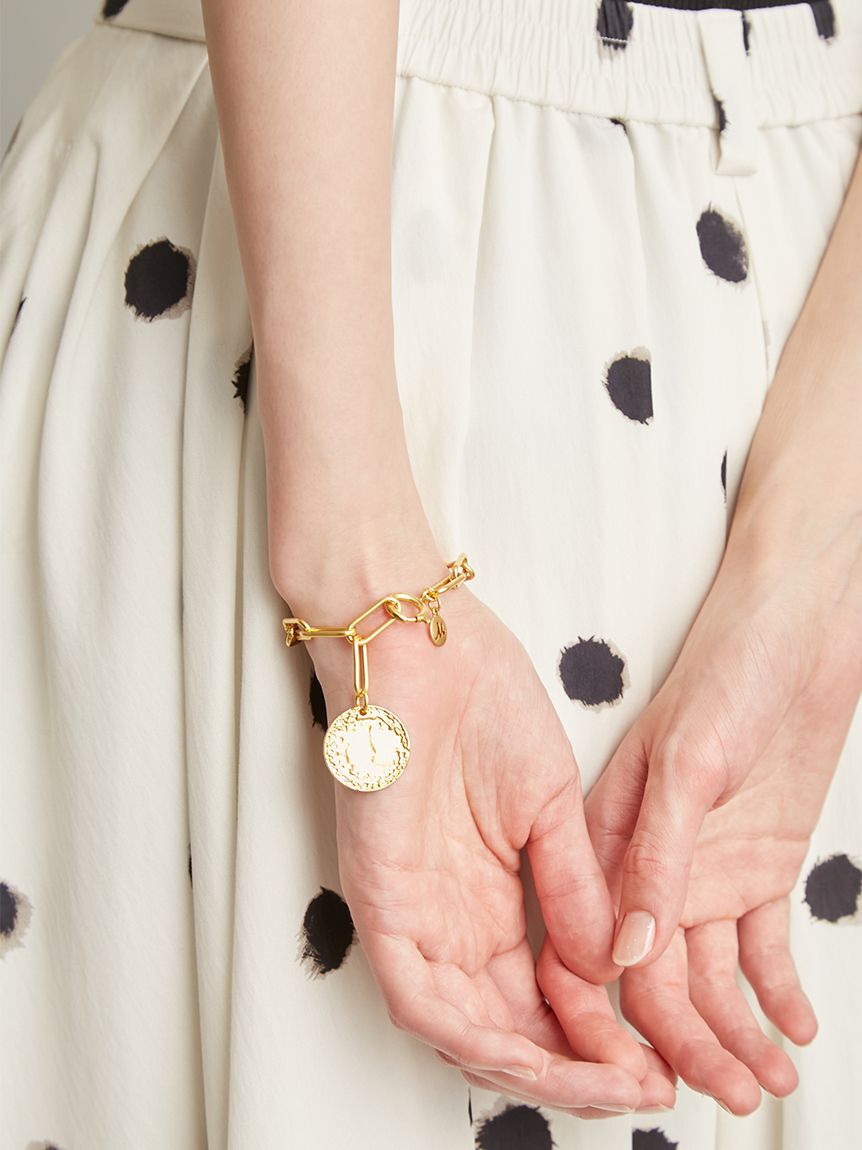 Mila Owen「【EVERYDAY PROOF JEWELRY 】コインスクエアチェーンブレス」|ブレスレット・バングル|