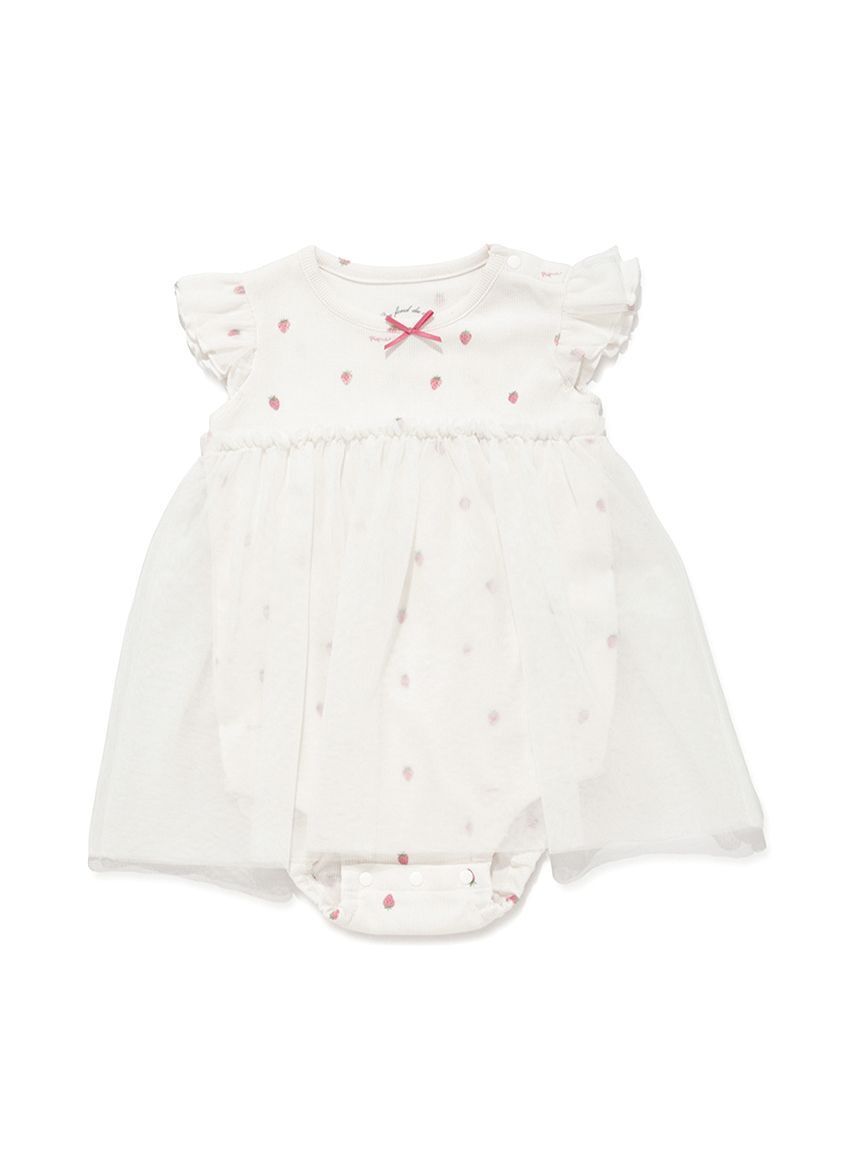 GELATO PIQUE KIDS & BABY「【ラッピング済み】【BABY】ストロベリー柄チュールロンパース&スタイSET」|その他ベビー用品|
