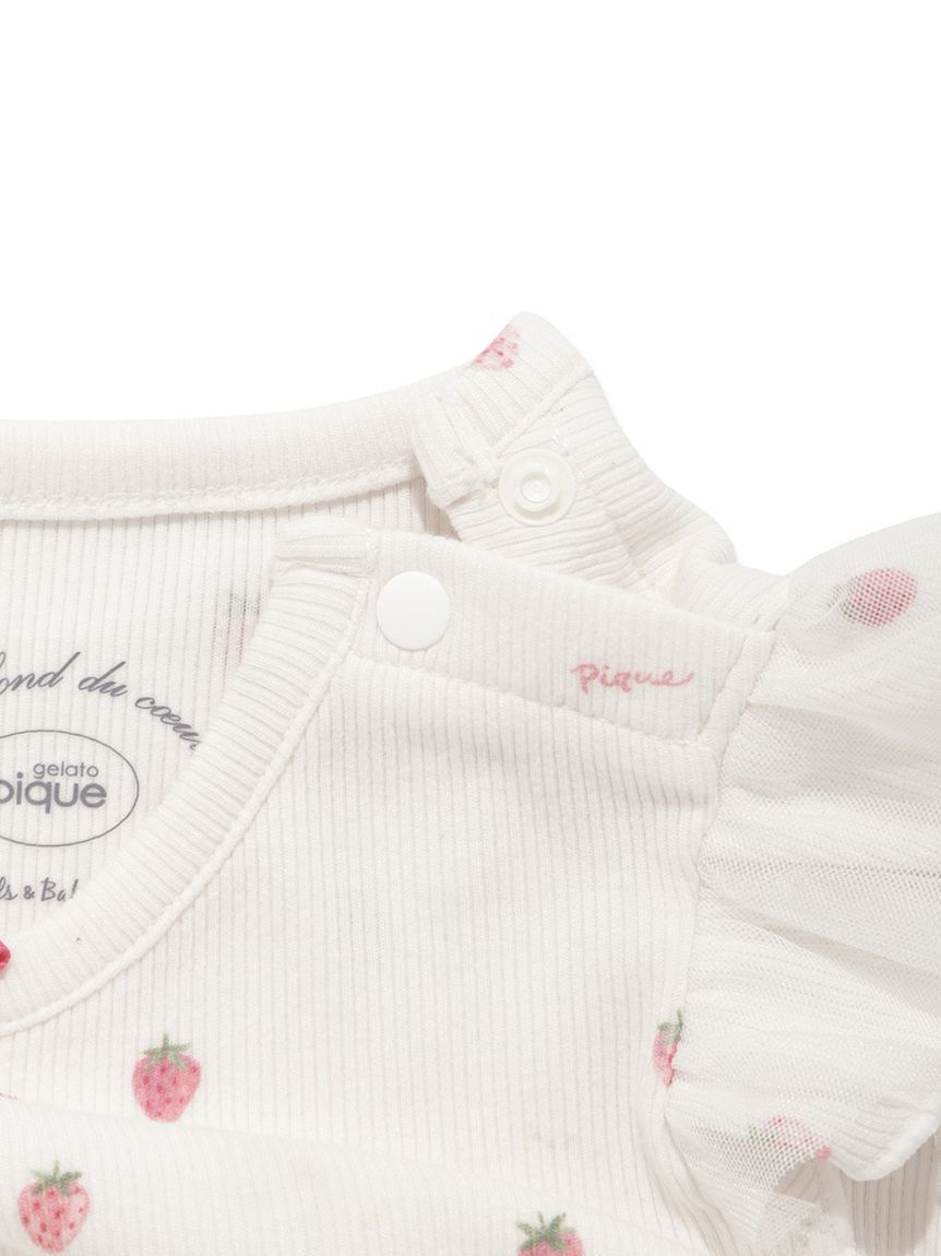 GELATO PIQUE KIDS & BABY「【ラッピング済み】【BABY】ストロベリー柄チュールロンパース&スタイSET」|その他ベビー用品|