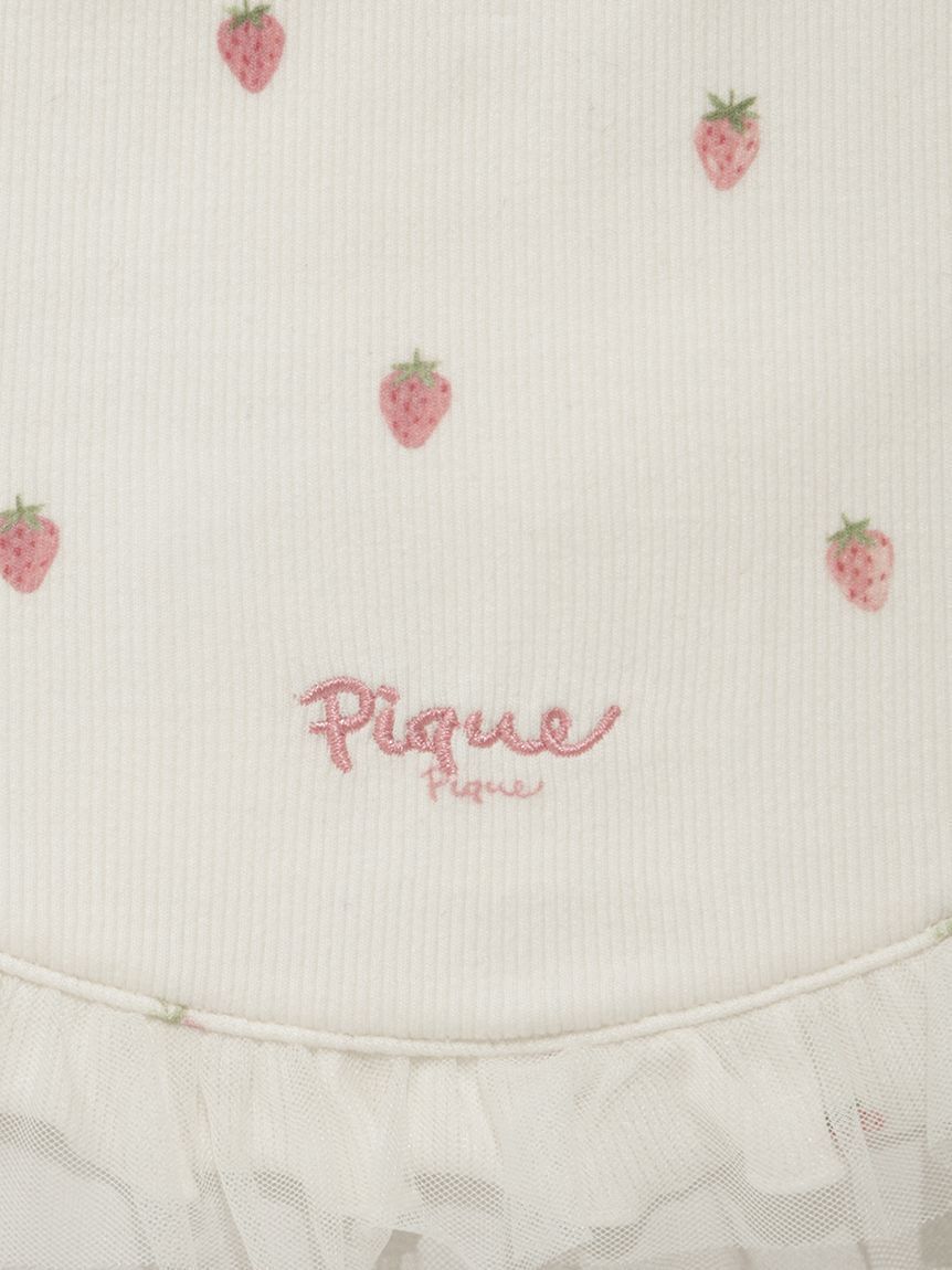 GELATO PIQUE KIDS & BABY「【ラッピング済み】【BABY】ストロベリー柄チュールロンパース&スタイSET」|その他ベビー用品|
