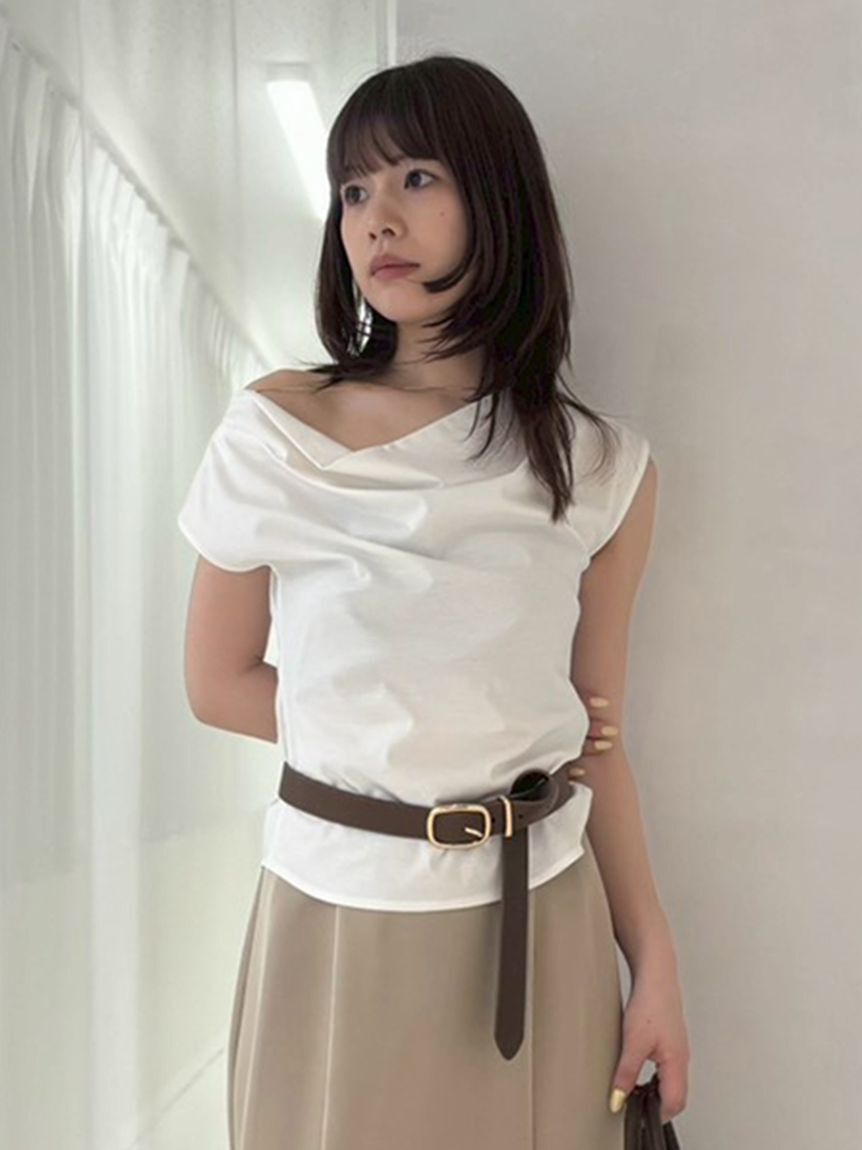 FRAY I.D「2wayオフショルカットソー／ウォッシャブル」|Tシャツ・カットソー|