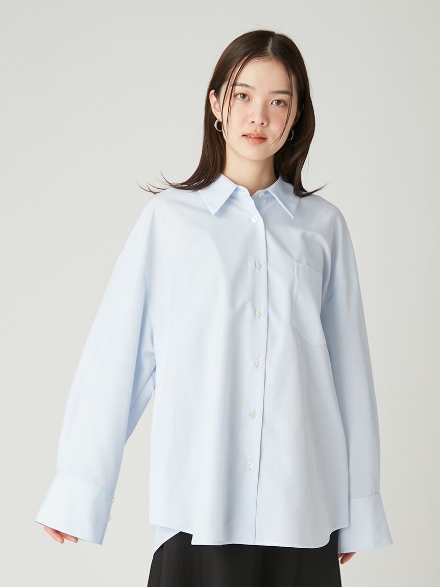 FRAY I.D「【LUMISHADE】オーバーサイズシャツ／ウォッシャブル・UVカット・防シワ・接触冷感」|シャツ・ブラウス|