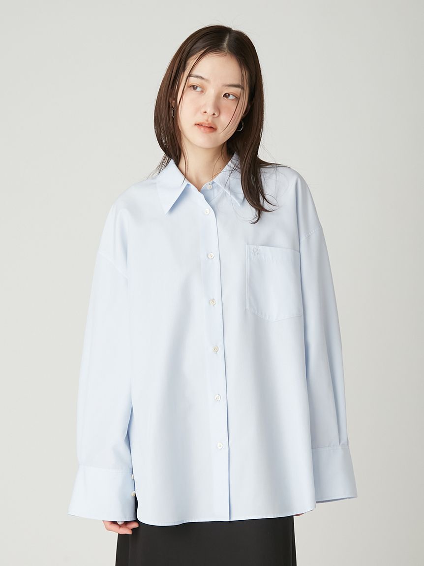 FRAY I.D「【LUMISHADE】オーバーサイズシャツ／ウォッシャブル・UVカット・防シワ・接触冷感」|シャツ・ブラウス|
