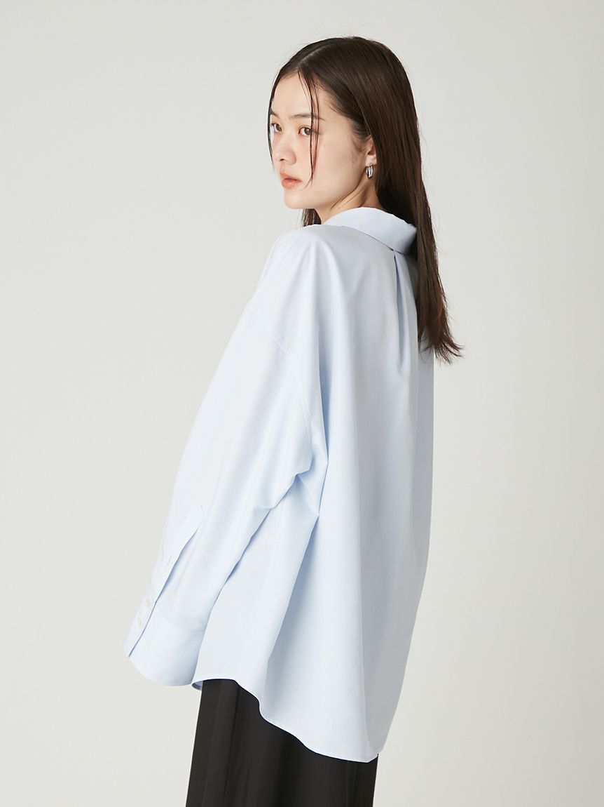 FRAY I.D「【LUMISHADE】オーバーサイズシャツ／ウォッシャブル・UVカット・防シワ・接触冷感」|シャツ・ブラウス|