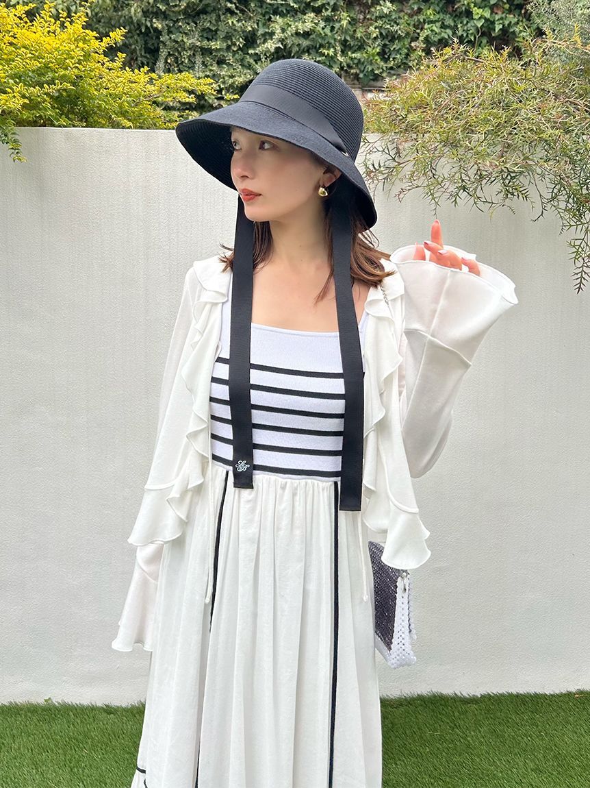LILY BROWN「【LUMISHADE】フリルカットカーディガン」|カーディガン|