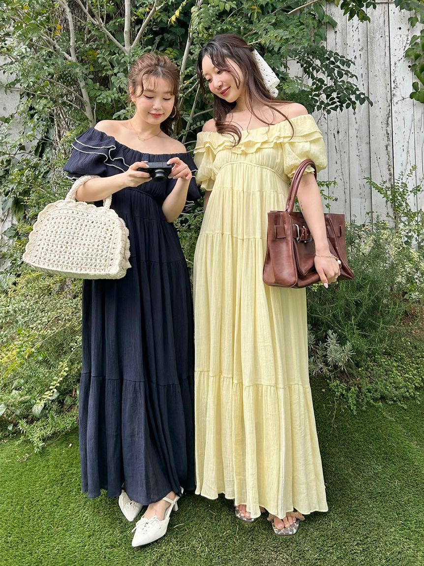 LILY BROWN「エアリーワッシャーボリュームワンピース」|ワンピース|