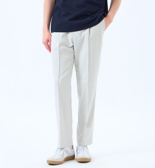 MACKINTOSH PHILOSOPHY「1タックドローコードパンツ ドライストレッチオックス」|スラックス|グレー
