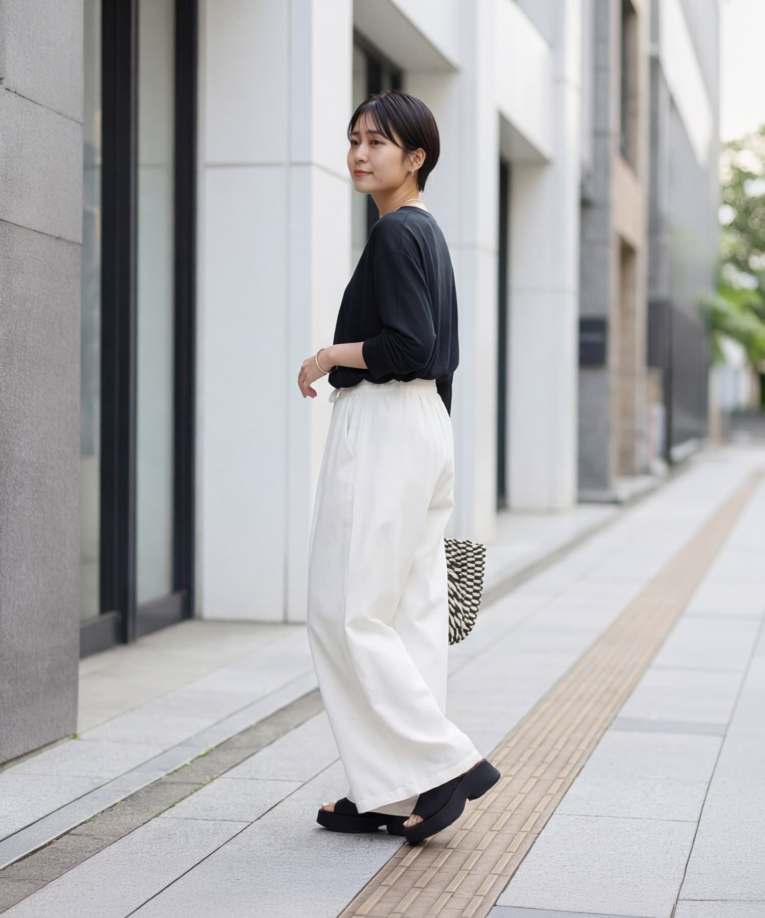 STYLE DELI「とろみ落ち感ニット編みカットトップス」|Tシャツ・カットソー|